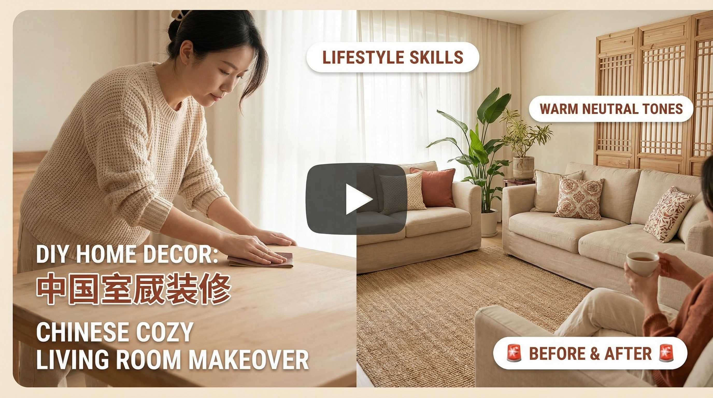 糖心vlog 糖心vlog生活技能｜北欧风家居改造视频教程，低预算高颜值